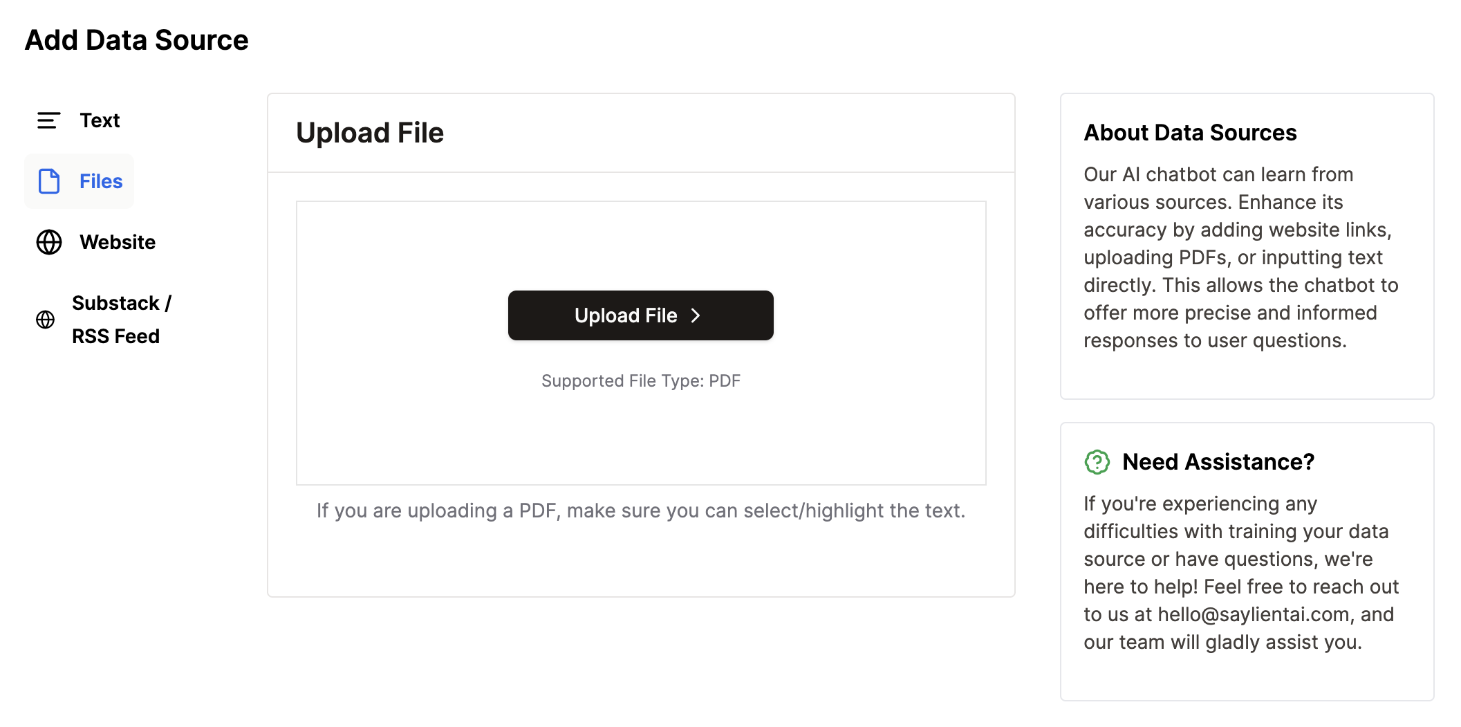 Uploading PDF Files