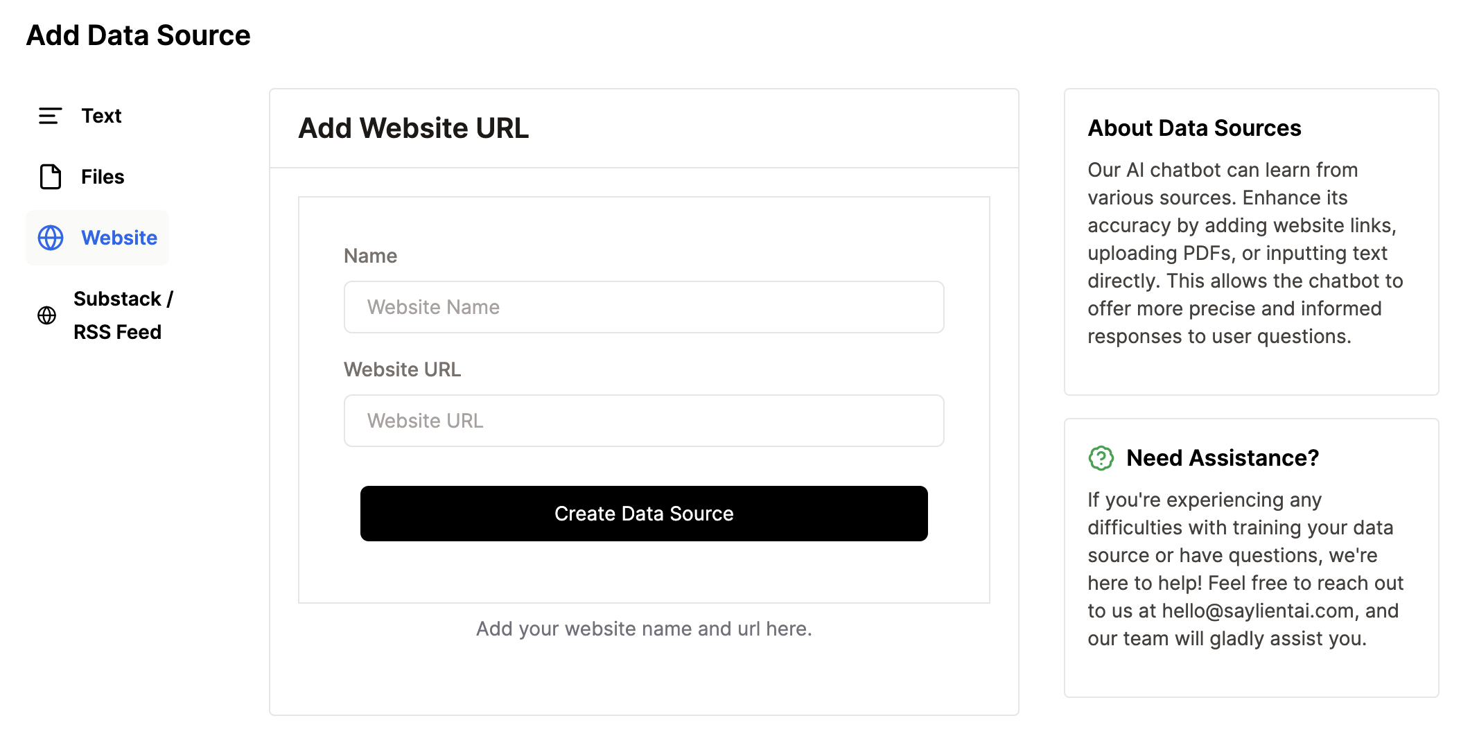 Website Data Source